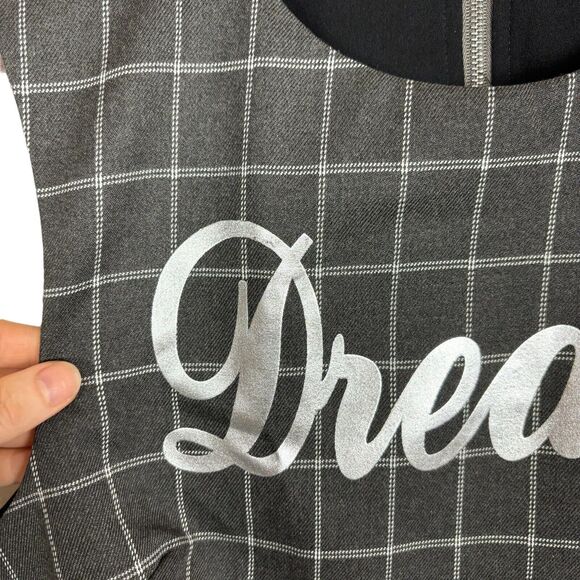 NWOT English Factory Gray Checkered Dream Sleeveless Crop Top Women's Size Small - Picture 7 of 10